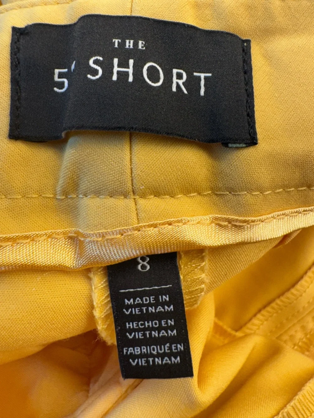 White House Black Market Yellow Women's Flat Front Shorts - Picture 5 of 5